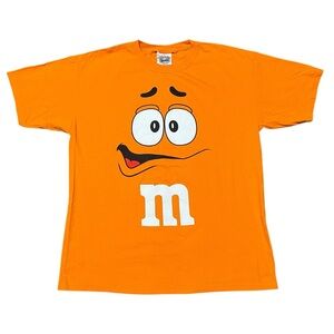 Orange M&M’s Face T-Shirt Men’s Size Large